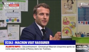 Emmanuel Macron: "J'entends les réticences" des enseignants, "mais on ne peut pas dire pendant des mois et de mois, le pays ne vit plus"