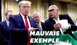 Trump visite une usine de masques... sans masque (malgré les consignes)
