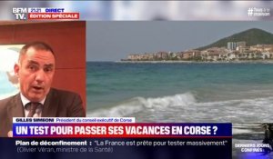 Gilles Simeoni souhaite que "chaque personne puisse présenter un test négatif au covid-19" avant de venir séjourner en Corse