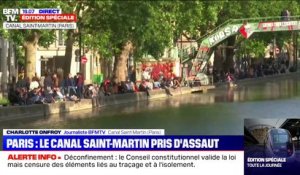 Déconfinement: des dizaines de personnes se sont réunies au bord du canal Saint-Martin à Paris