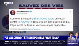 Sanofi: pour Edouard Philippe, "un vaccin contre le Covid-19 devra être un bien public mondial"