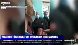 Emmanuel Macron interpellé par deux soignantes lors de son déplacement à la Pitié Salpêtrière: "On est désespérées, on ne croit plus en vous" - VIDEO