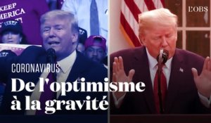 Comment le discours de Donald Trump  sur le coronavirus a évolué, du 1er au 100 000e mort