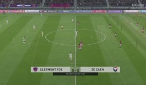 Clermont Foot 63 - Stade Malherbe de Caen sur FIFA 20 : résumé et buts (L2 - 37e journée)