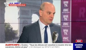 Jean-Michel Blanquer: "Si l'épidémie continue à évoluer positivement, le protocole sanitaire sera allégé en septembre" dans les écoles