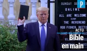 Donald Trump visite l'Eglise vandalisée après les heurts à Washington