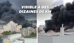 Un incendie visible depuis Paris a pris dans un entrepôt d'Aubervilliers