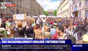 Mort de George Floyd: plusieurs centaines de manifestants rassemblés à proximité de l'ambassade des États-Unis à Paris