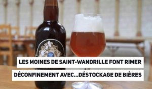 Les moines de Saint-Wandrille font rimer déconfinement avec…déstockage de bières