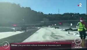 Italie : le nouveau pont de Gênes traversée pour la première fois