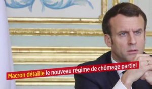 Macron détaille le nouveau régime de chômage partiel