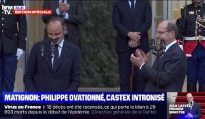 Passation de pouvoir: Édouard Philippe ovationné, Jean Castex intronisé