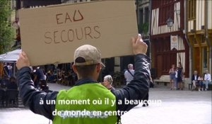Action de Greenpeace au centre-ville de Troyes