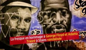 La fresque en hommage à George Floyd et Adama Traoré à Stains vandalisée