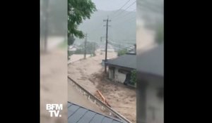 Les images d'importantes inondations à l'ouest du Japon