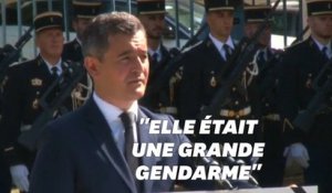 Les honneurs militaires rendus à Mélanie Lemée en présence de Gérald Darmanin