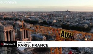Greenpeace sur le chantier de Notre-Dame de Paris