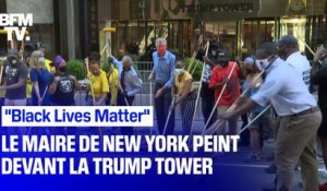 Le maire de New York peint "Black Lives Matter" devant la Trump Tower