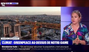 Climat: Greenpeace au-dessus de Notre-Dame