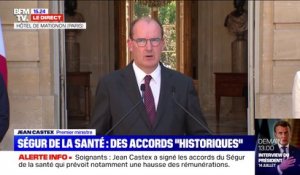 Jean Castex: "Cet accord historique se veut d'abord une reconnaissance considérable à l'égard de celles et ceux qui ont été en première ligne"
