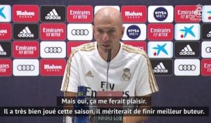 38e j. - Zidane : "Benzema pichichi ? J'aimerais beaucoup !"