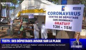Contre le coronavirus, un centre de dépistage installé sur le chemin de cette plage de Gironde