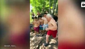 Ce papy de 73 ans saute d'une falaise