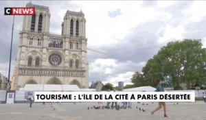 A Paris, l'Île de la Cité est désertée par les touristes