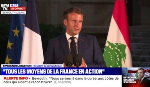 Liban: Emmanuel Macron annonce une "conférence internationale de soutien et d'appui dans les tous prochains jours"