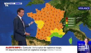 44 départements en vigilance orange canicule, 47 en vigilance orange orages