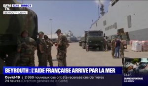 Liban: les images du porte-hélicoptères français "Tonnerre" à Beyrouth