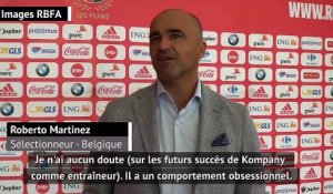 Belgique - Pour Martinez, Kompany deviendra un grand entraîneur