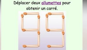 Enigme du jour, les allumettes en carré