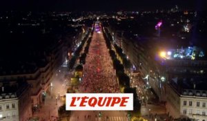 Sur les Champs-Élysées, les supporters en ordre dispersé - Foot - C1 - PSG