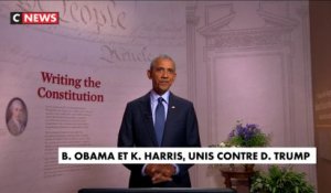 Barack Obama et Kamala Harris, unis contre Donald Trump
