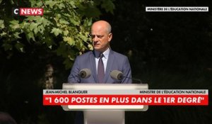 Rentrée scolaire : Jean-Michel Blanquer, ministre de l’Education nationale, annonce « 1600 postes en plus pour le premier degré »