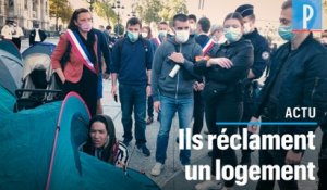 Paris : 200 migrants s'installent devant l'Hôtel de Ville avant d'être évacués