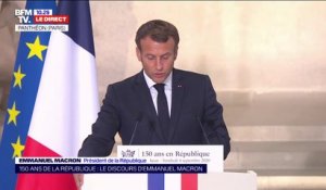 Emmanuel Macron: "Ceux qui s'en prennent aux forces de l'ordre, aux élus ne passeront pas"