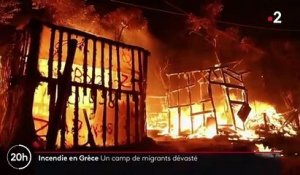Grèce : un violent incendie a dévasté le camp de migrants de Moria