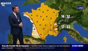 Un pic de chaleur attendu lundi avant l'arrivée des orages mardi