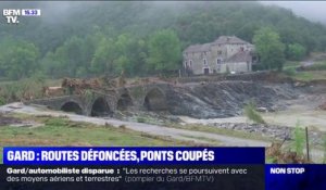 Routes défoncées, pont coupés, coupures d'électricité: les dégâts sont nombreux dans le Gard