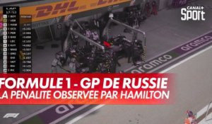 Lewis Hamilton purge sa pénalité aux stands
