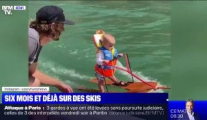 Aux États-Unis, la surprenante vidéo d'un bébé de six mois faisant du ski nautique