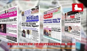 CAMEROONIAN PRESS REVIEW OF SEPTEMBER 28, 2020
