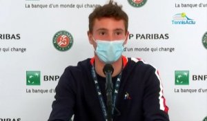 Roland-Garros 2020 - Ugo Humbert : "Il faut que je fasse plus mal, Je sais que je peux le faire, mais il faut l'automatiser un peu plus et travailler dans de sens"