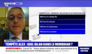 Tempête Alex: le préfet du Morbihan annonce qu'il n'y a pour l'heure pas de victime