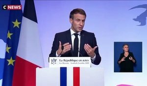 Emmanuel Macron : « Nous avons-nous même construit notre propre séparatisme. C’est celui de nos quartiers, c'est la ghettoïsation que notre République a laissé faire »