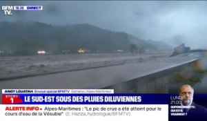 Alpes-Maritimes: une 2x2 voies inondée à Carros