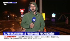 Alpes-Maritimes: trois personnes sont portées disparues et  trois autres sont supposées disparues, selon la préfecture