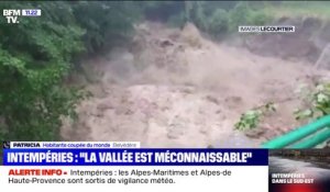 "Toute la vallée est méconnaissable", témoigne cette habitante coupée du monde à Belvédère dans les Alpes-Maritimes